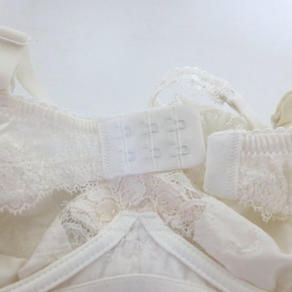 NEW EVE'S TEMPTATION SILK UNLINED FLORAL LACE BRA/PANTIES 2PC SET - Picture 8 of 16